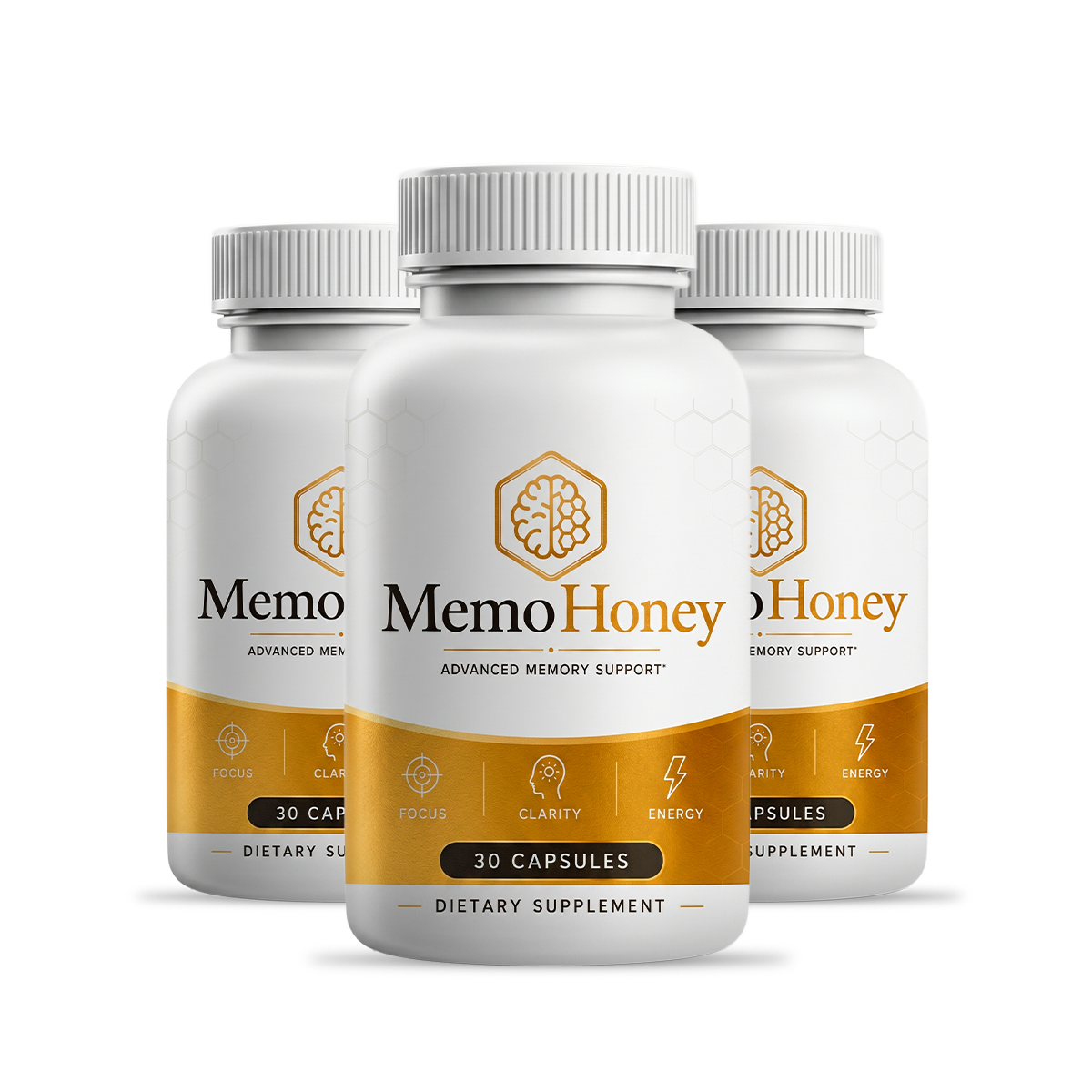 MemoHoney Advanced Memory Support three bottle package