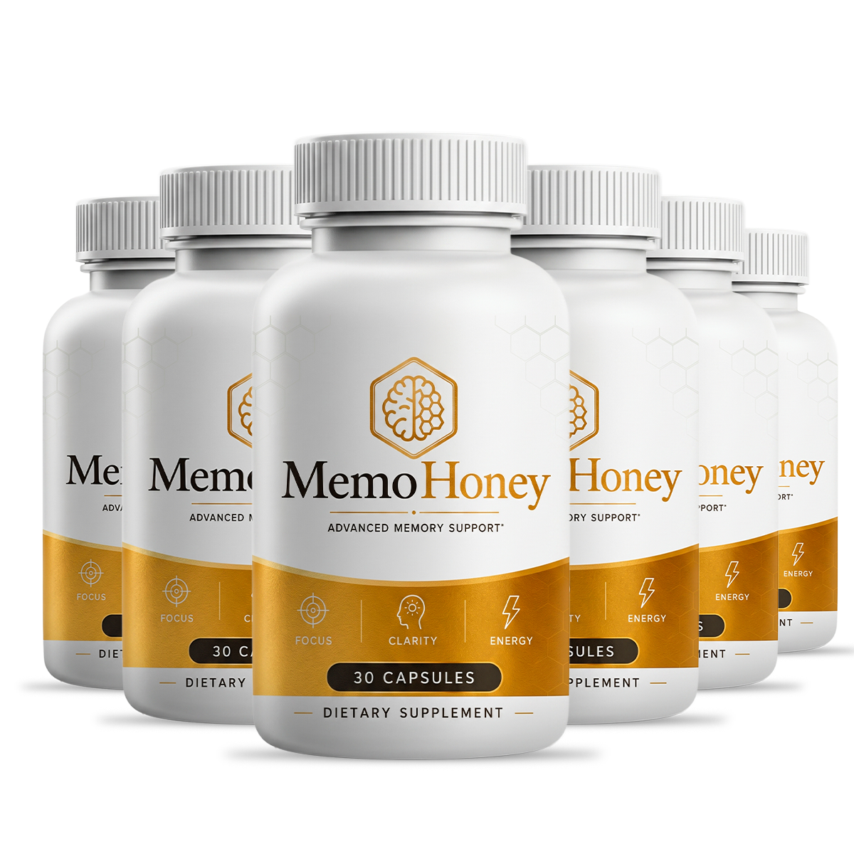 MemoHoney six bottle package — the 180-day supply with the biggest MemoHoney discount